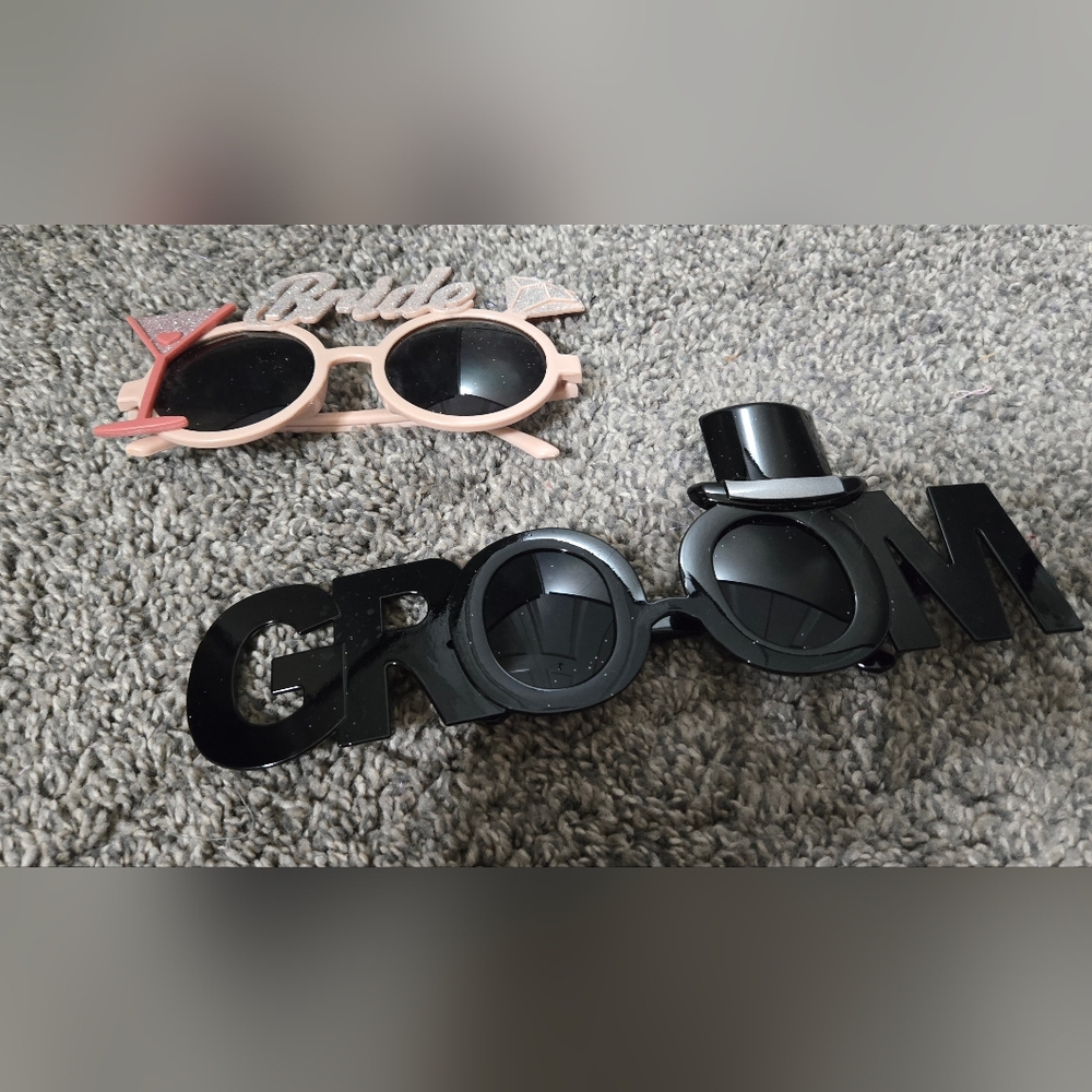 Bride and Groom Novelty Sunglasses Set